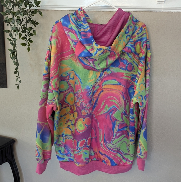 Dolls Kill Acid Amoeba Oversized Hoodie - Picture 8 of 9